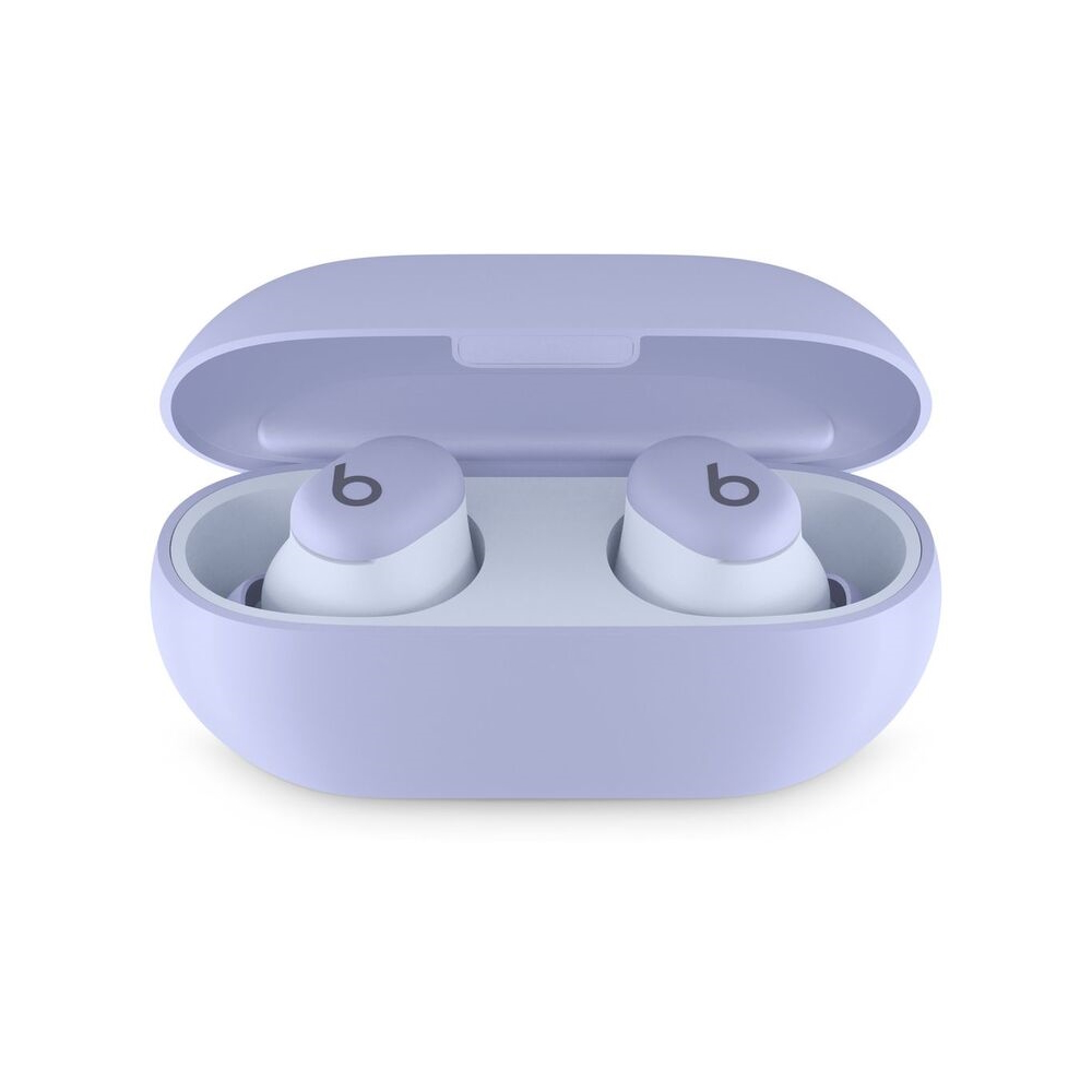 На фото изображено Беспроводные наушники Beats Solo Buds, фиолетовый