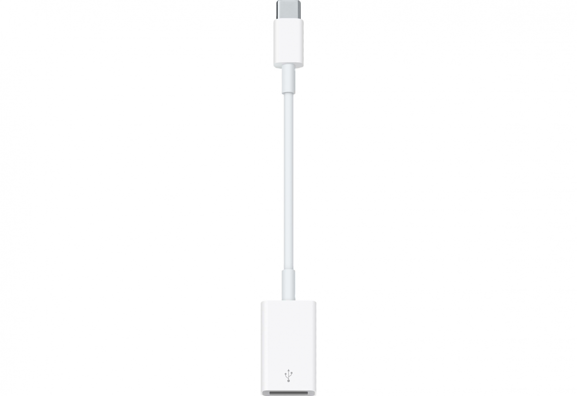 На фото изображено Адаптер Apple USB-C/USB, белый