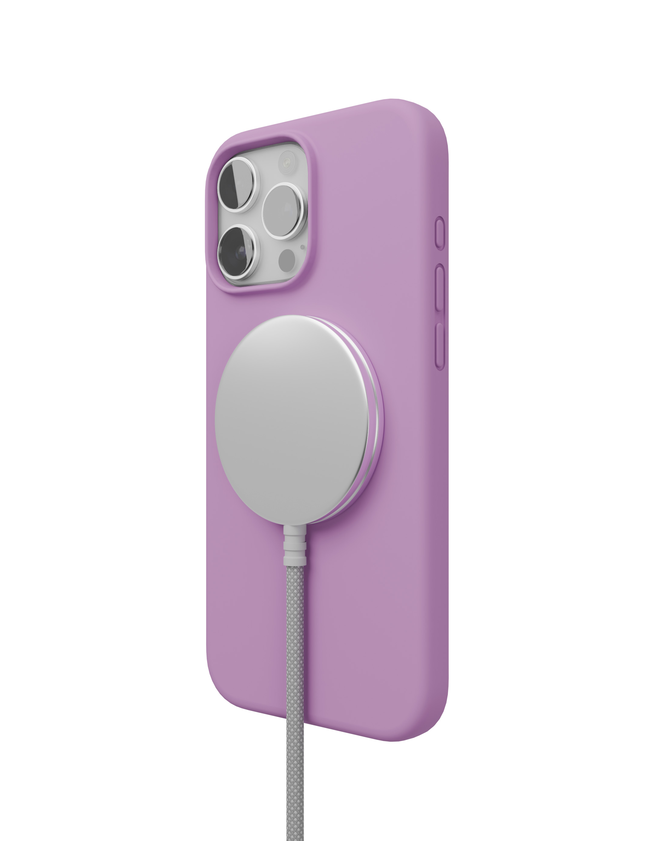 На фото изображено Чехол защитный VLP Aster Case с MagSafe для iPhone 16 Pro, розовый