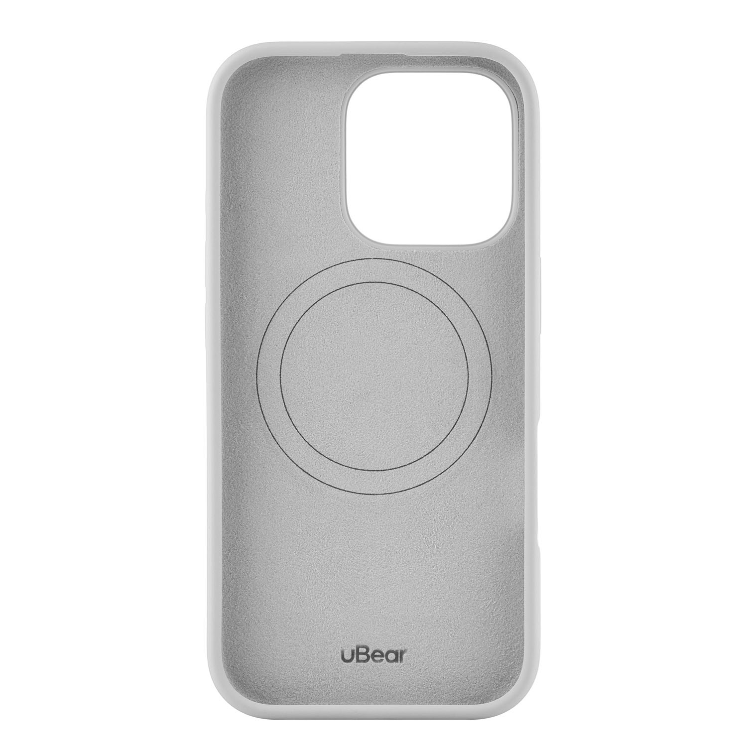 На фото изображено Чехол защитный uBear Touch Mag Case для iPhone 16 Pro, светло-серый