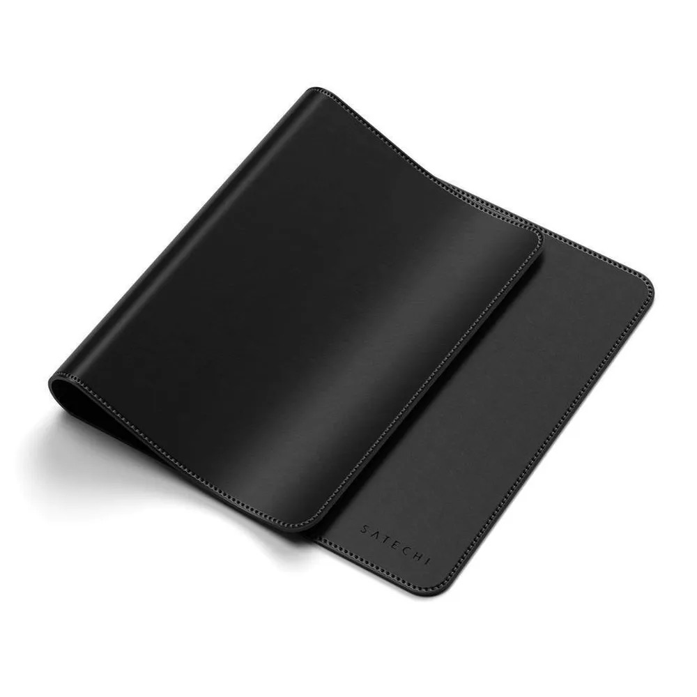 На фото изображено Коврик Satechi Eco Leather Deskmate для компьютерной мыши, черный