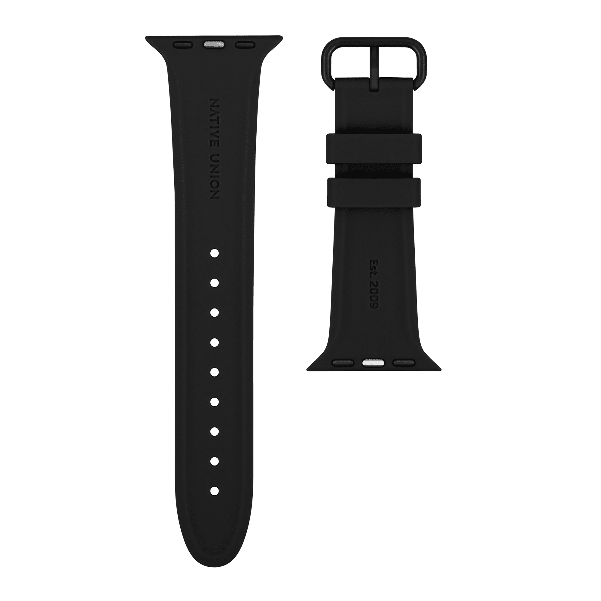 На фото изображено Ремешок Native Union для Apple Watch 40мм, cиликоновый, черный