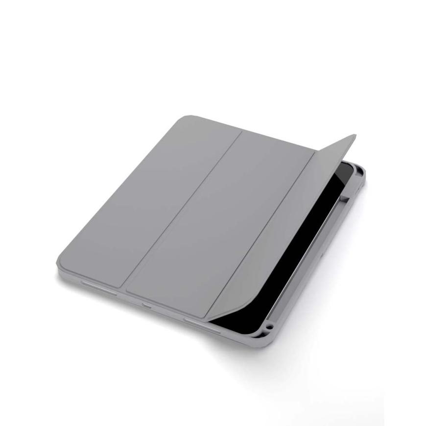 На фото изображено Защитный чехол VLP Split Folio для Apple iPad Air 13 (M2/M3), серый