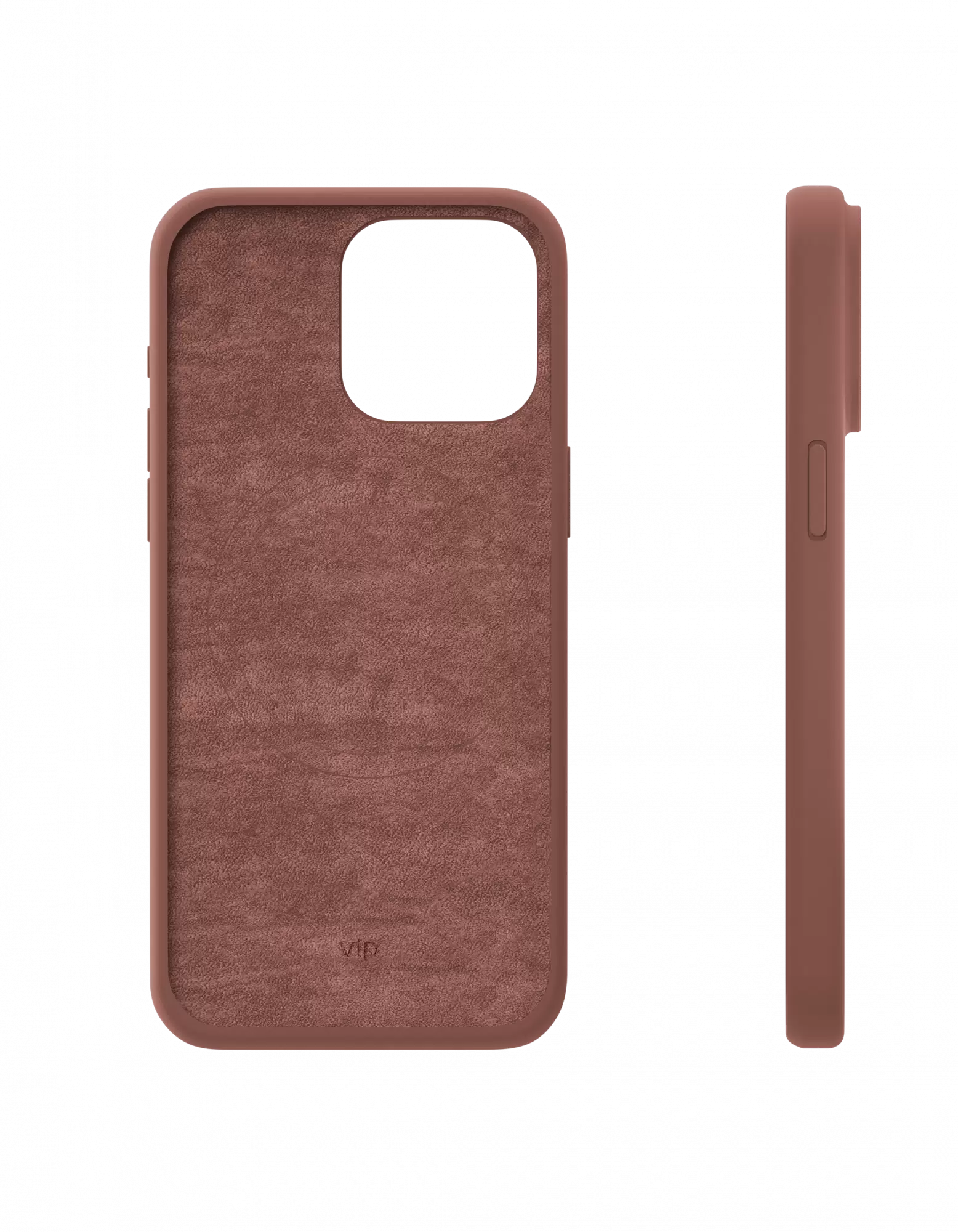 На фото изображено Чехол защитный VLP Aster Case с MagSafe для iPhone 15 Pro Max, моккачино