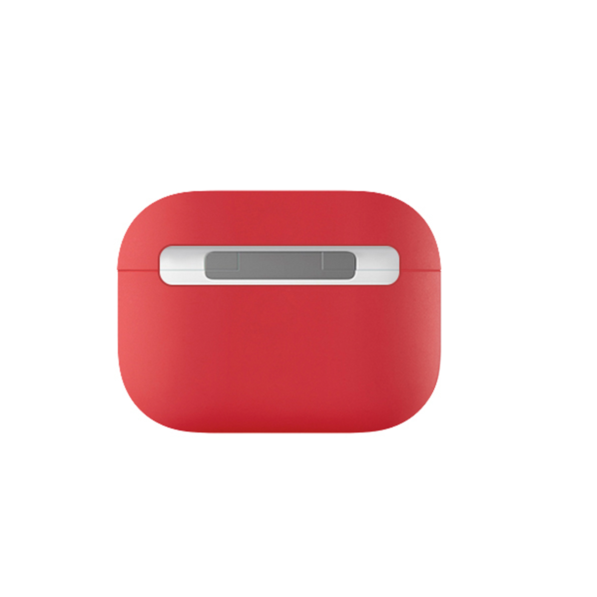 На фото изображено Ультратонкий силиконовый чехол uBear Touch Case for AirPods Pro, красный
