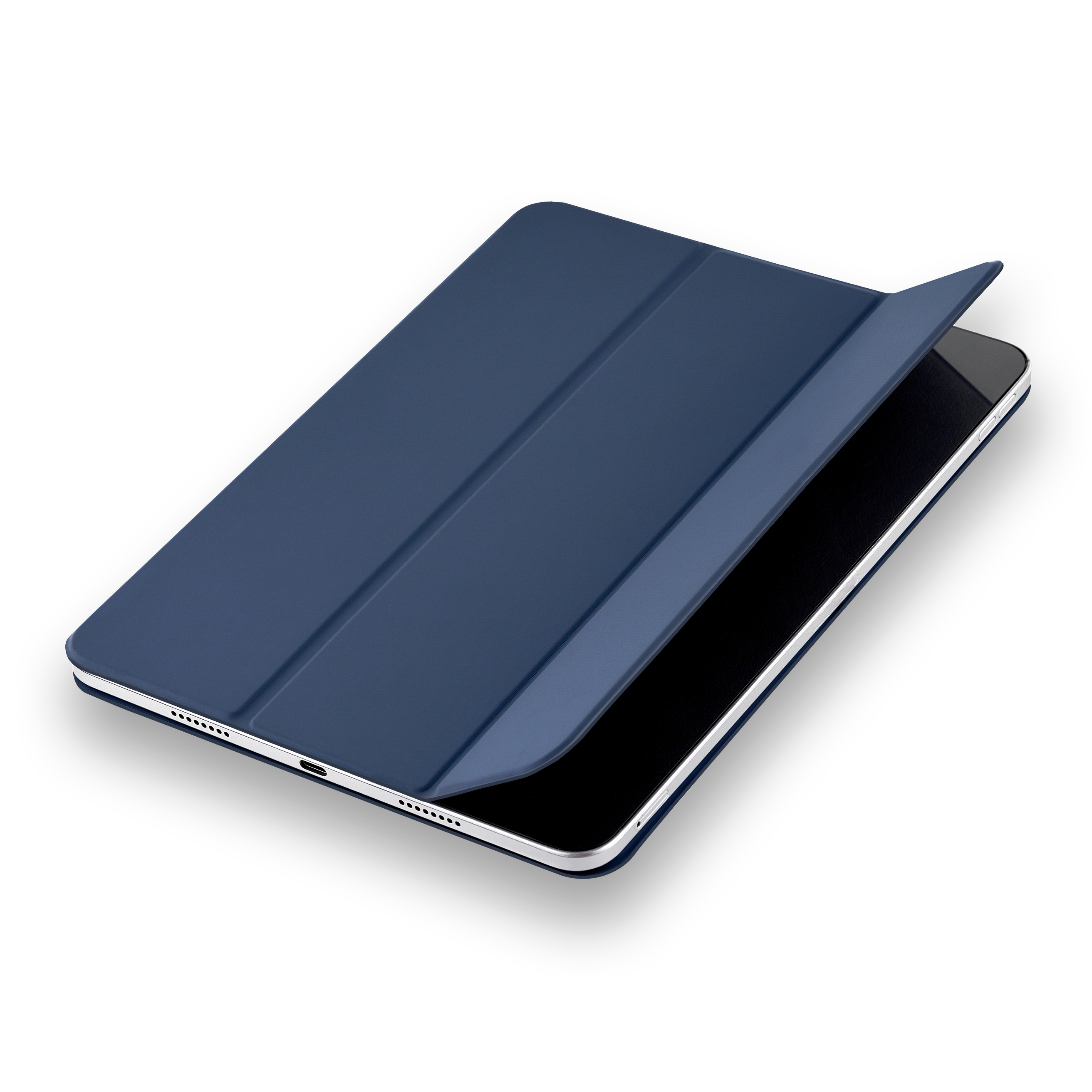 На фото изображено Чехол uBear Touch case для iPad Pro 11”, тёмно-синий