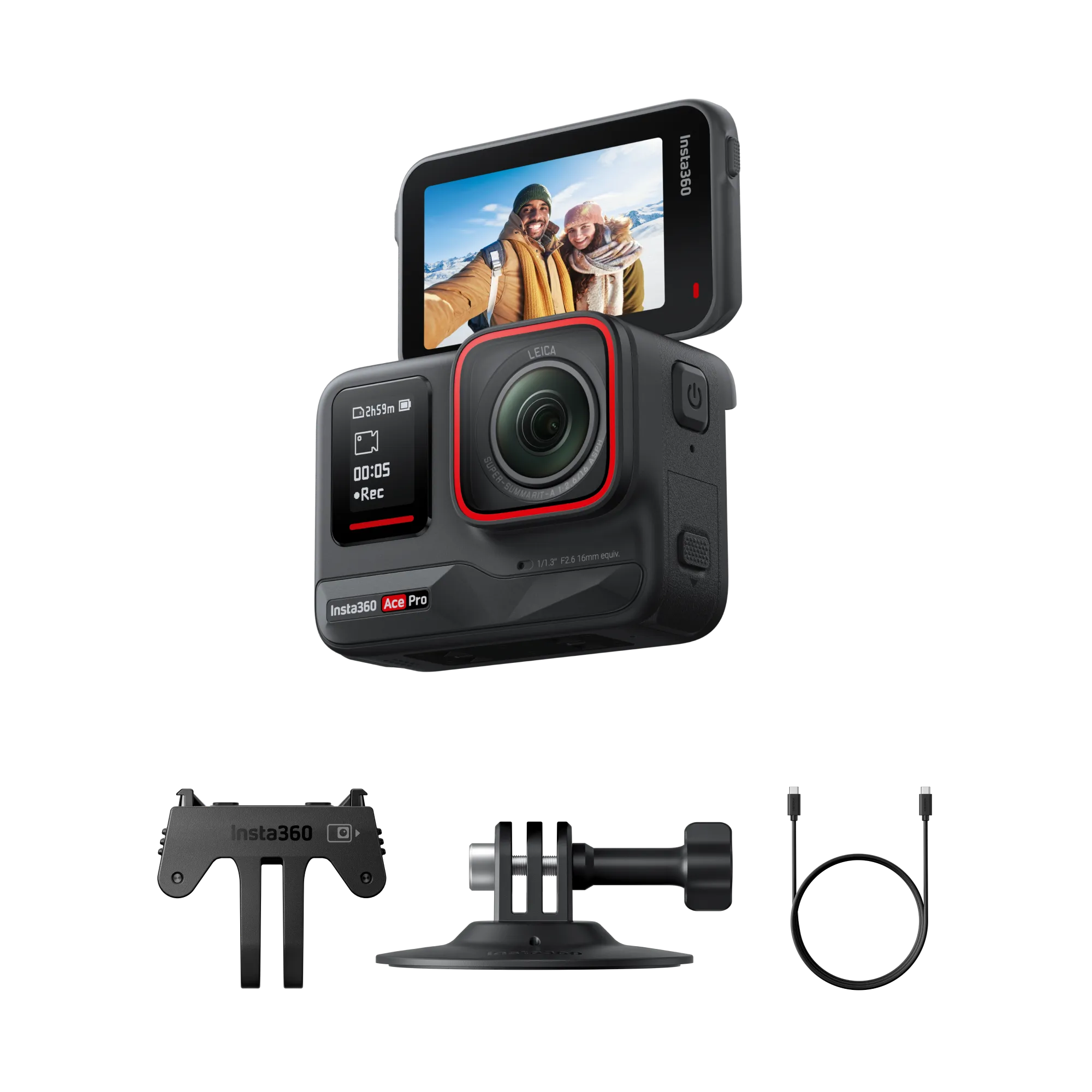 На фото изображено Экшн камера Insta360 Ace Pro, чёрный