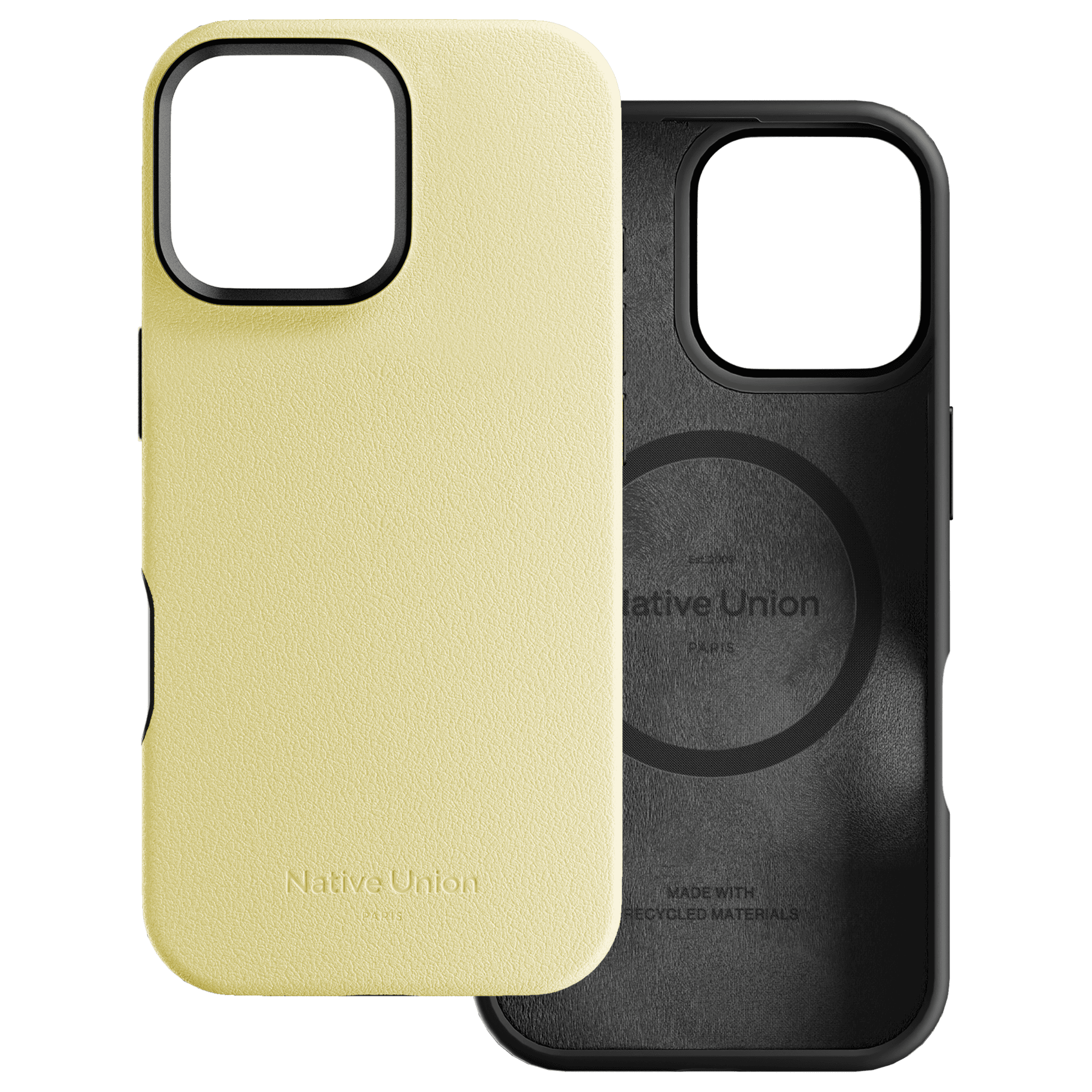 На фото изображено Чехол Native Union Active Case MagSafe для iPhone 16 Pro Max, лимон