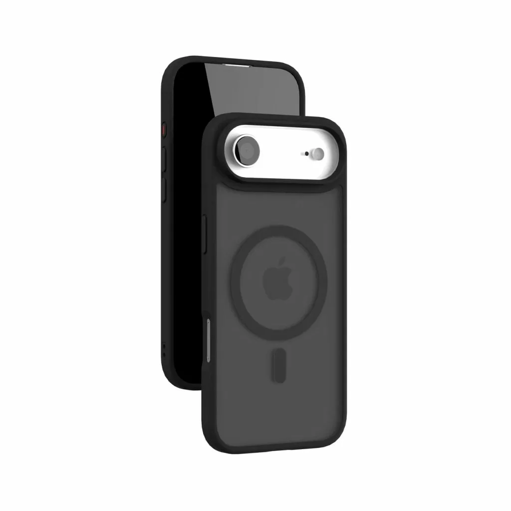 На фото изображено Чехол защитный VLP LITE Bloom Case с MagSafe для iPhone Air, черный