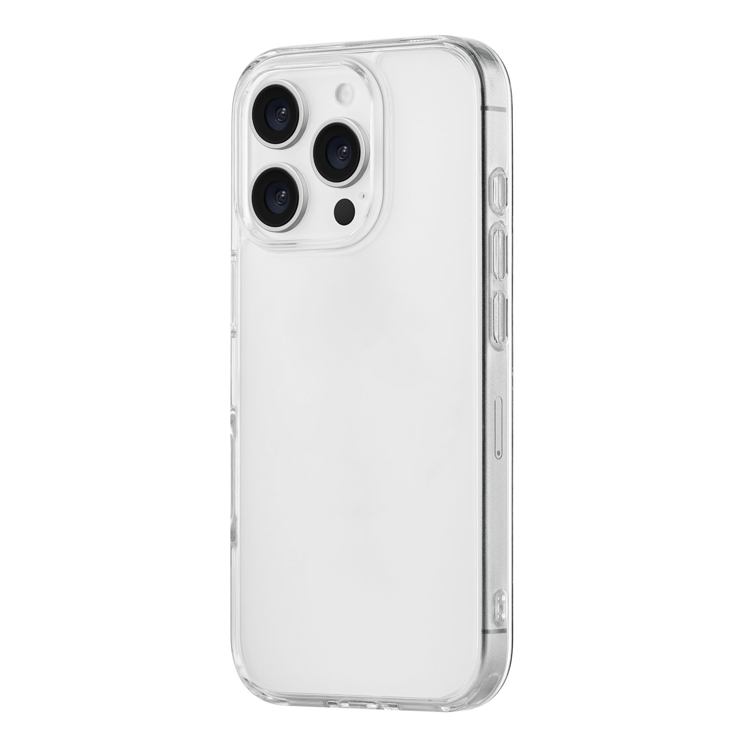 На фото изображено Чехол защитный uBear Real Case для iPhone 16 Pro, усиленный, прозрачный
