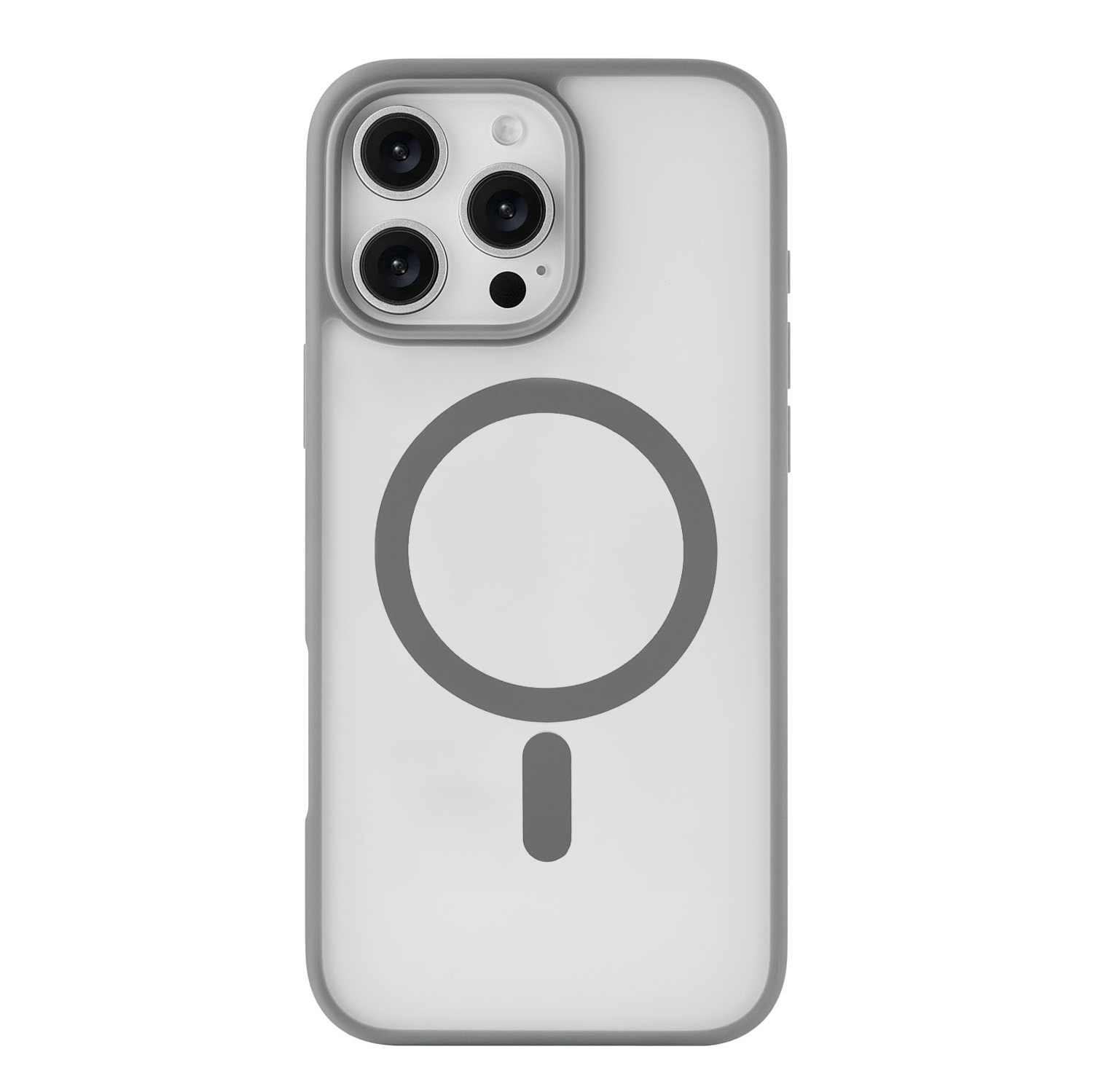 На фото изображено Чехол защитный uBear Cloud Mag Case для iPhone 16 Pro Max, серый