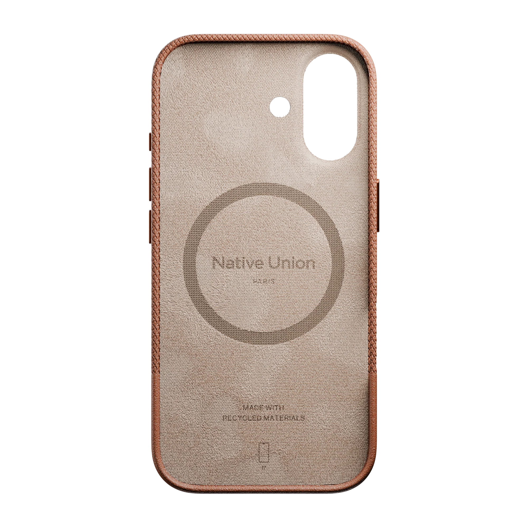 Фото Чехол Native Union Paris (Re)Classic Case для iPhone 17, коричневый На фото изображено Чехол Native Union Paris (Re)Classic Case для iPhone 17, коричневый