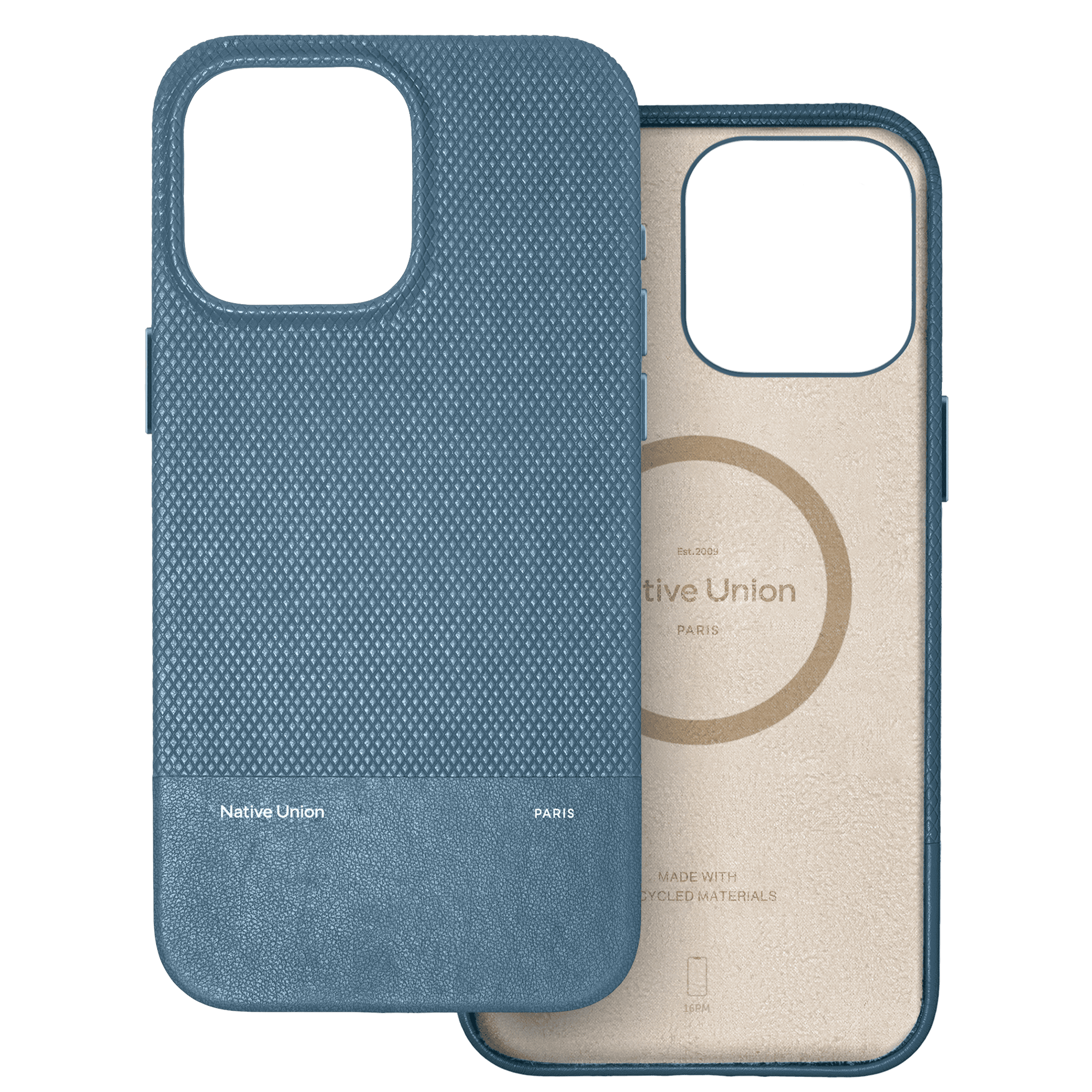 На фото изображено Чехол Native Union (RE)Classic Case MagSafe для iPhone 16 Pro Max, синий