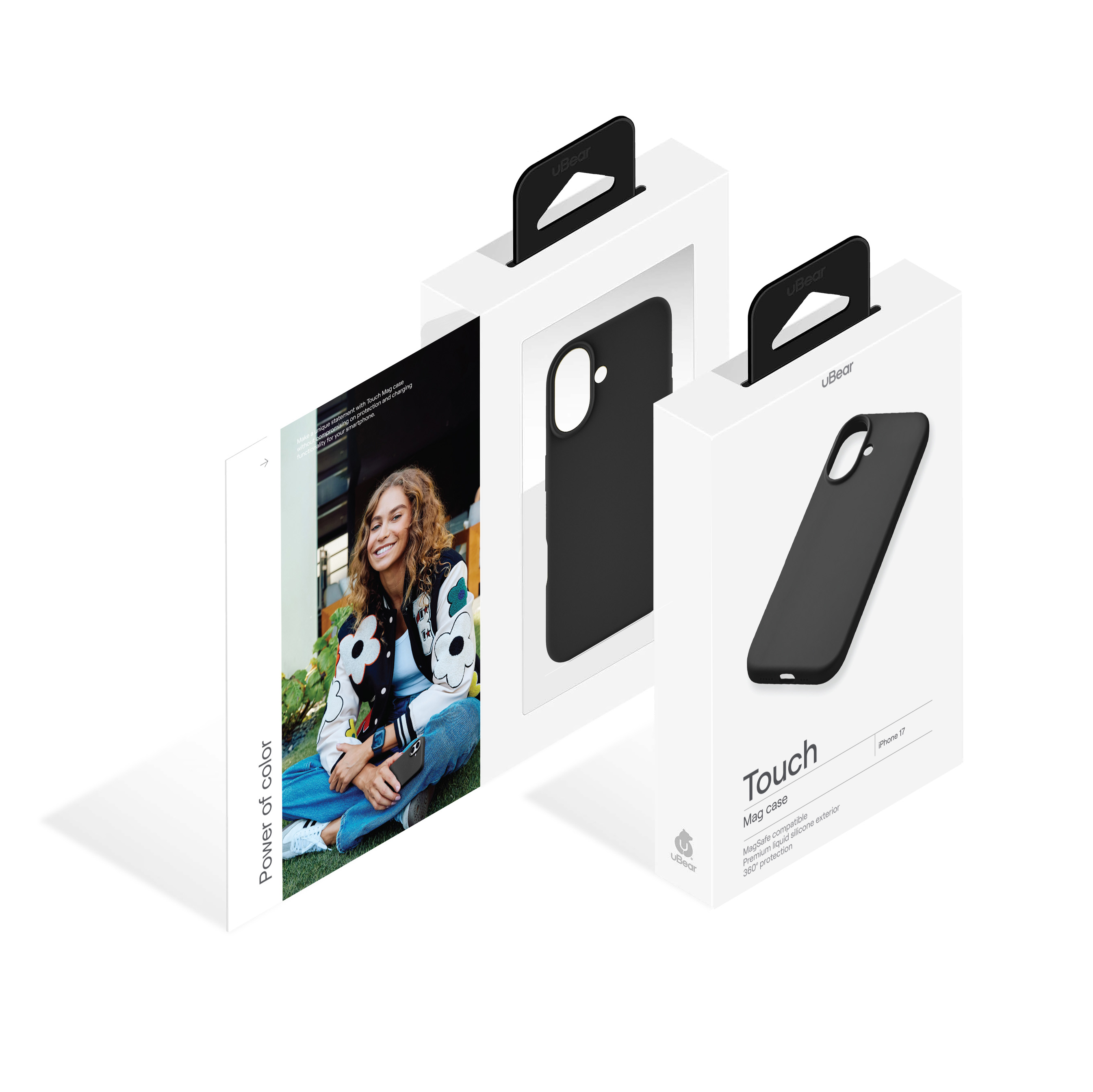 На фото изображено Чехол защитный uBear Touch Mag Case для iPhone 17 MagSafe, черный