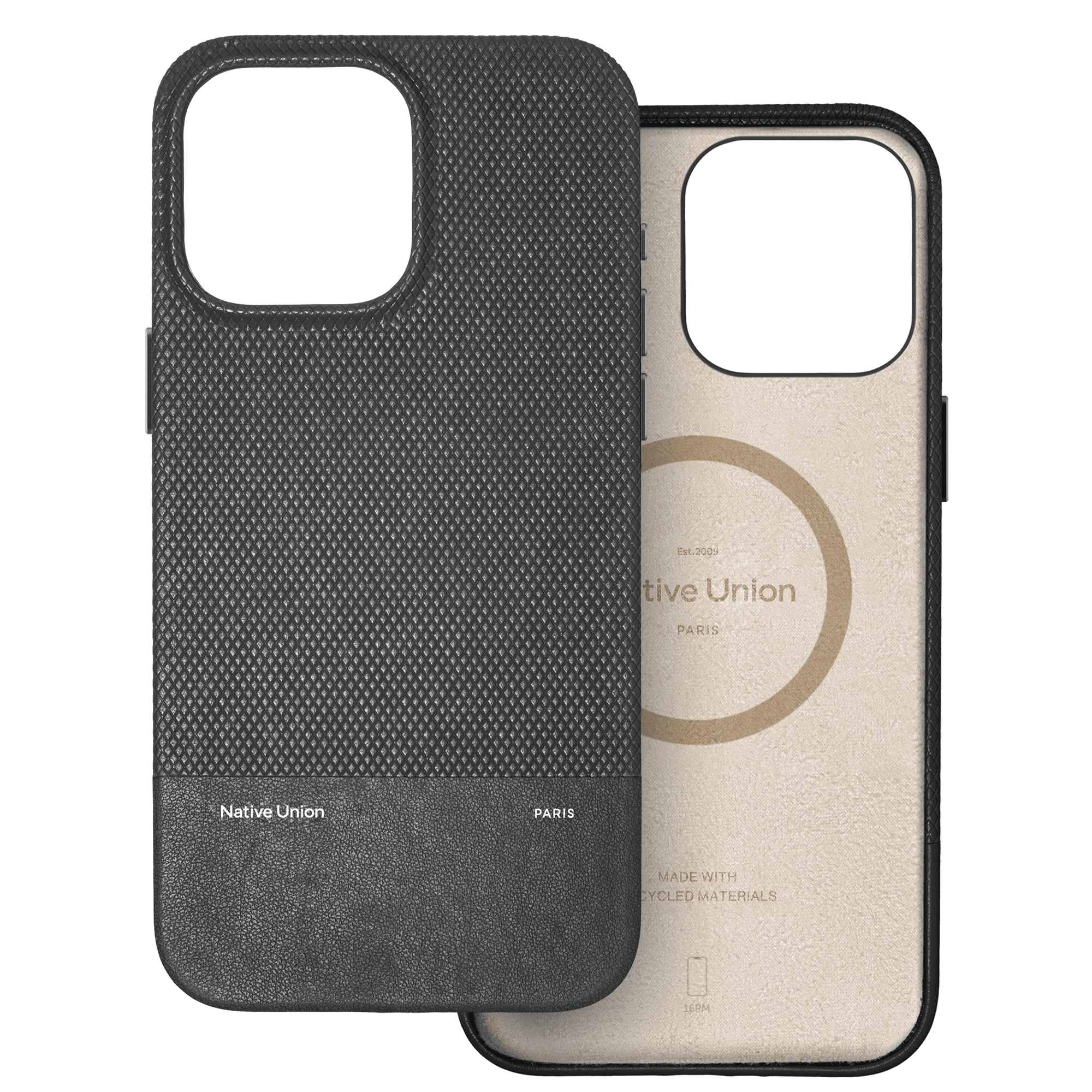 На фото изображено Чехол Native Union (RE)Classic Case MagSafe для iPhone 16 Pro Max, чёрный
