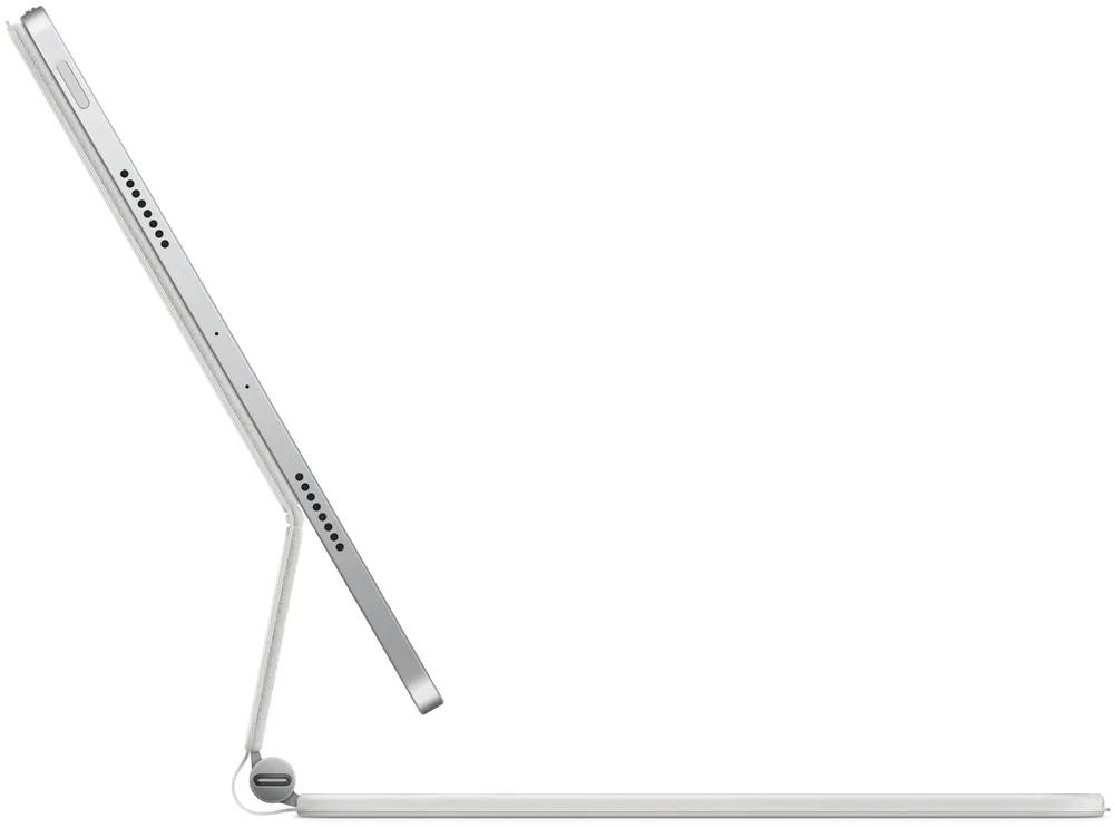 На фото изображено Клавиатура Apple Magic KeyBoard для iPad Air 10.9" (2022), iPad Air 11" (2024) и iPad Pro 11" (2022), белый