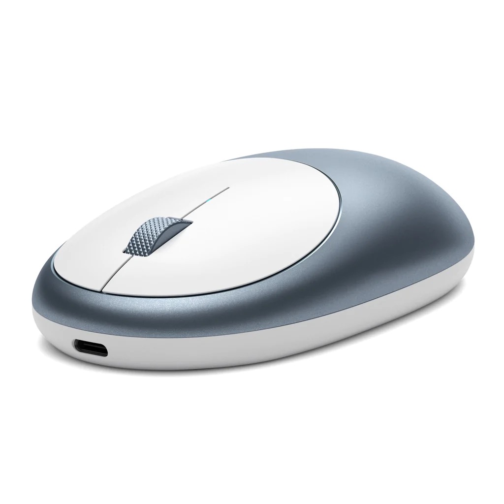 На фото изображено Беспроводная компьютерная мышь Satechi M1 Bluetooth Wireless Mouse, синий