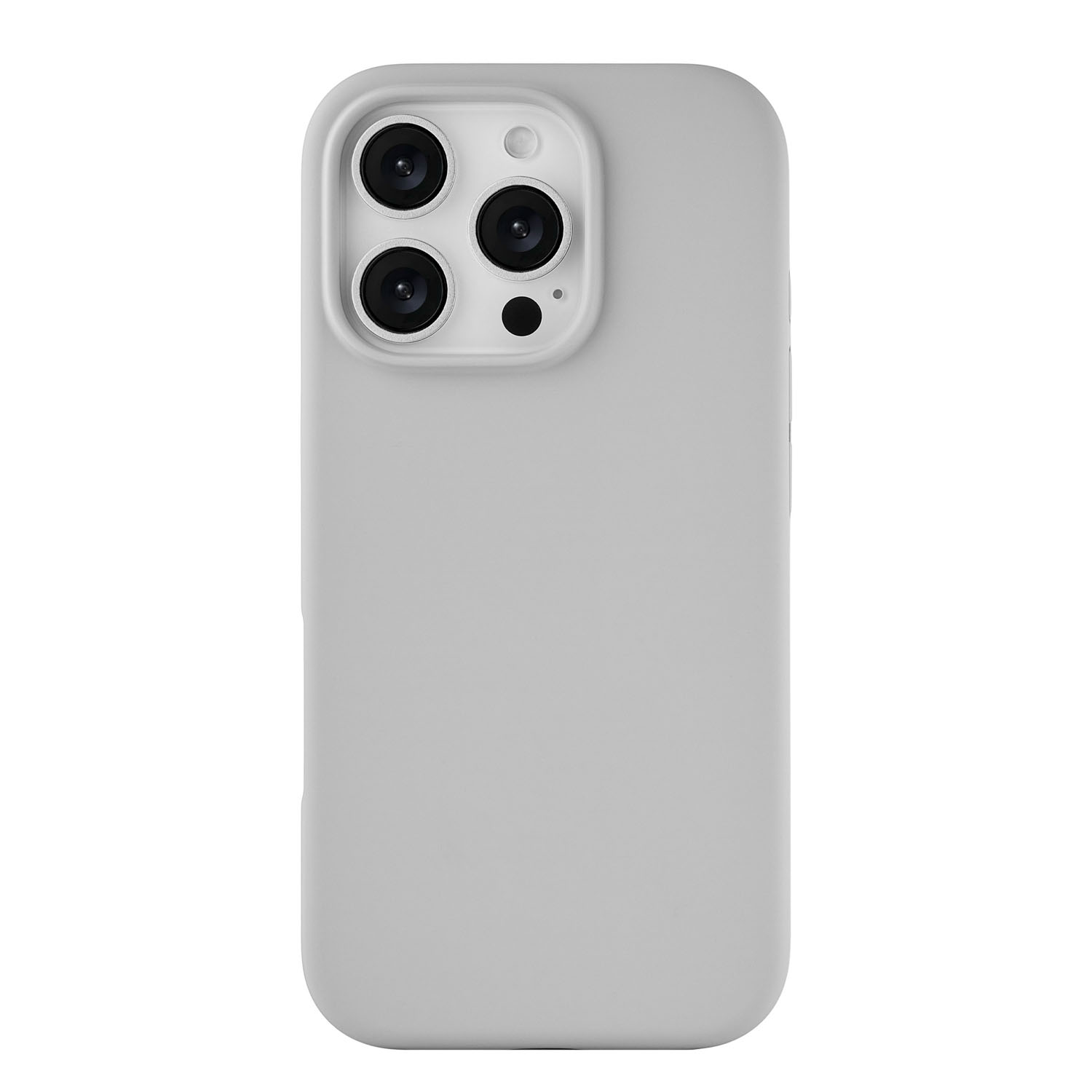 На фото изображено Чехол защитный uBear Touch Mag Case для iPhone 16 Pro, светло-серый