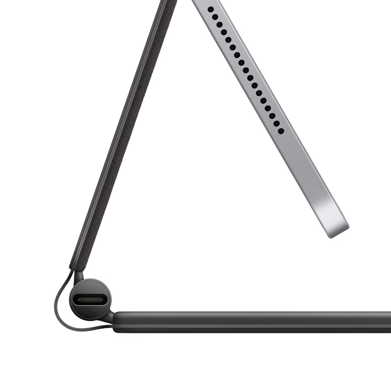 На фото изображено Клавиатура Apple Magic KeyBoard для iPad Air 13" (2024) и iPad Pro 12.9" (2022), чёрный