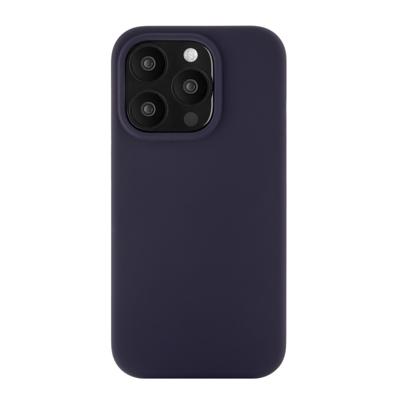 На фото изображено Чехол защитный uBear Touch Mag Case для iPhone 15 Pro, темно-фиолетовый