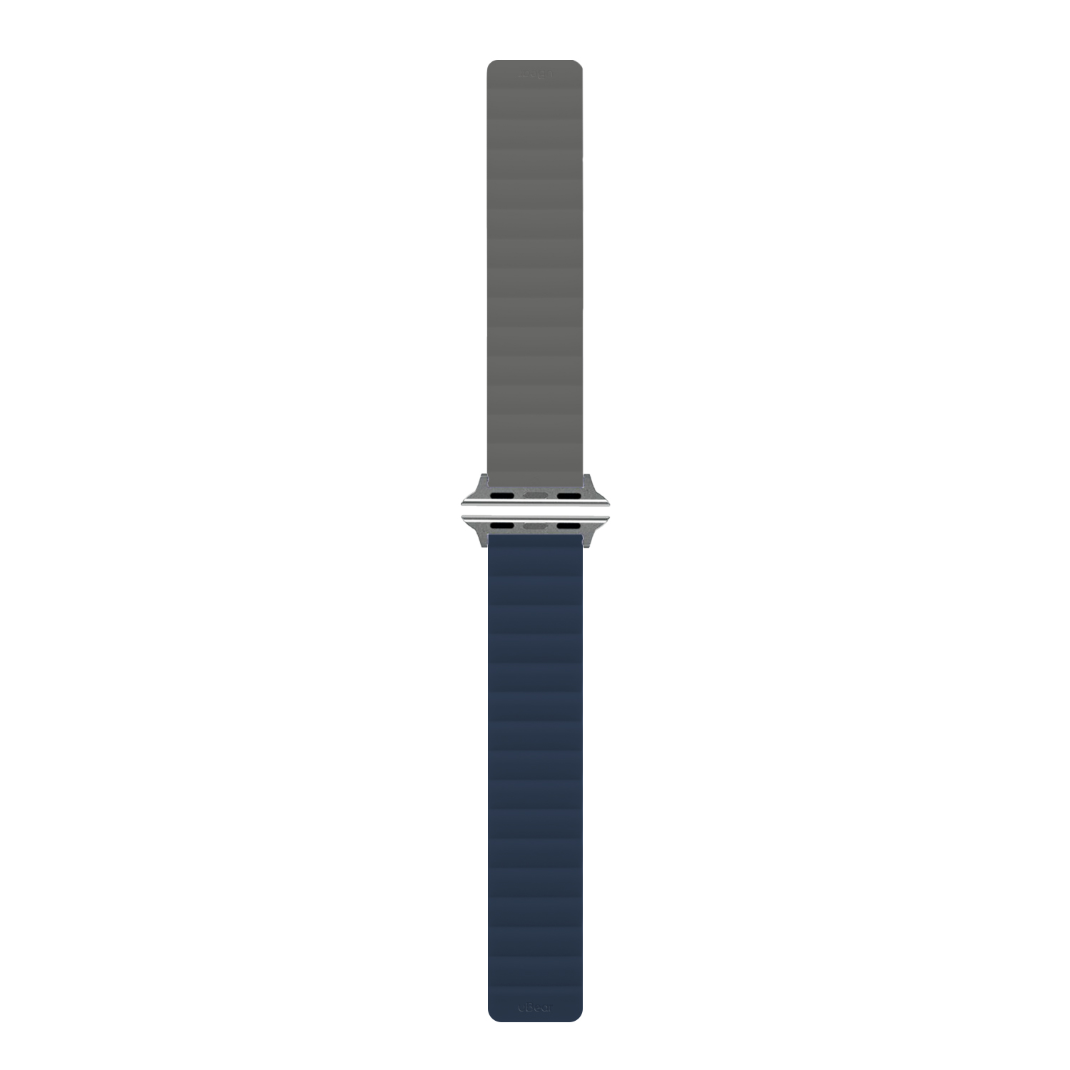 На фото изображено Ремешок uBear Mode для Apple Watch M/L (42, 44, 45, 49 мм), синий/серый