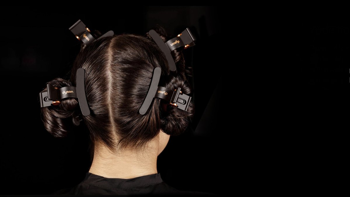 На фото изображено Заколки для волос Dyson Hair Clips, Blue/Copper