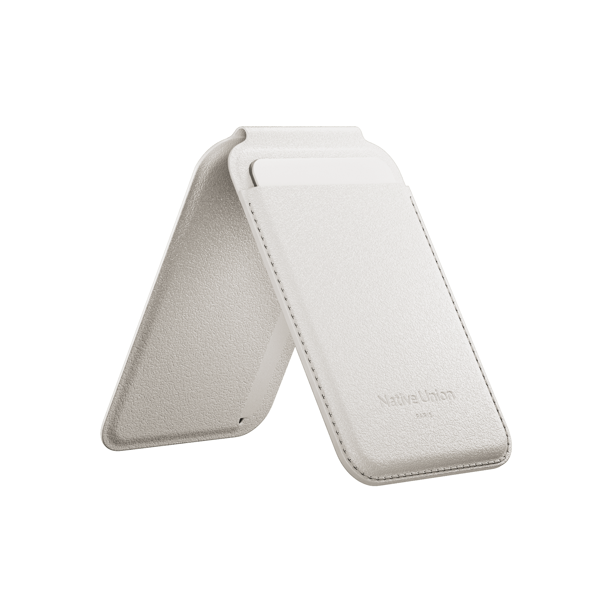 На фото изображено Чехол-бумажник Native Union Active Wallet Stand, песчаник