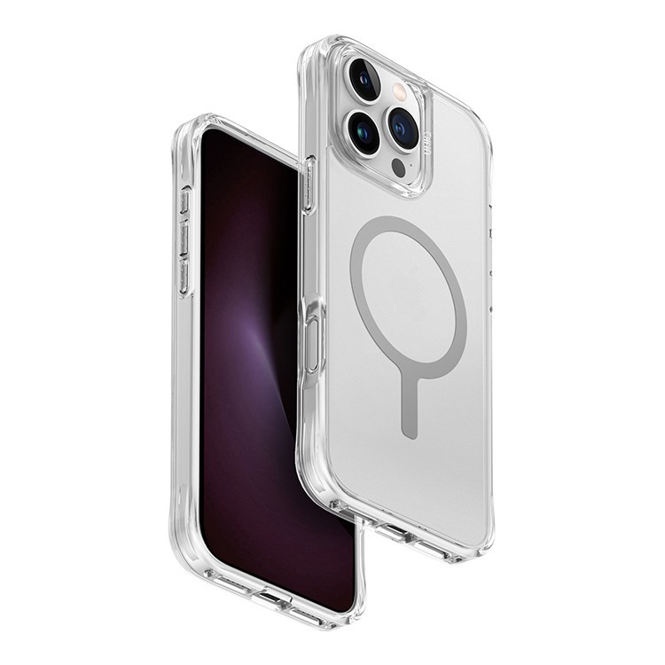 На фото изображено Чехол Uniq для iPhone 16 чехол Lifepro Xtreme AF Frost Clear (MagSafe), прозрачный