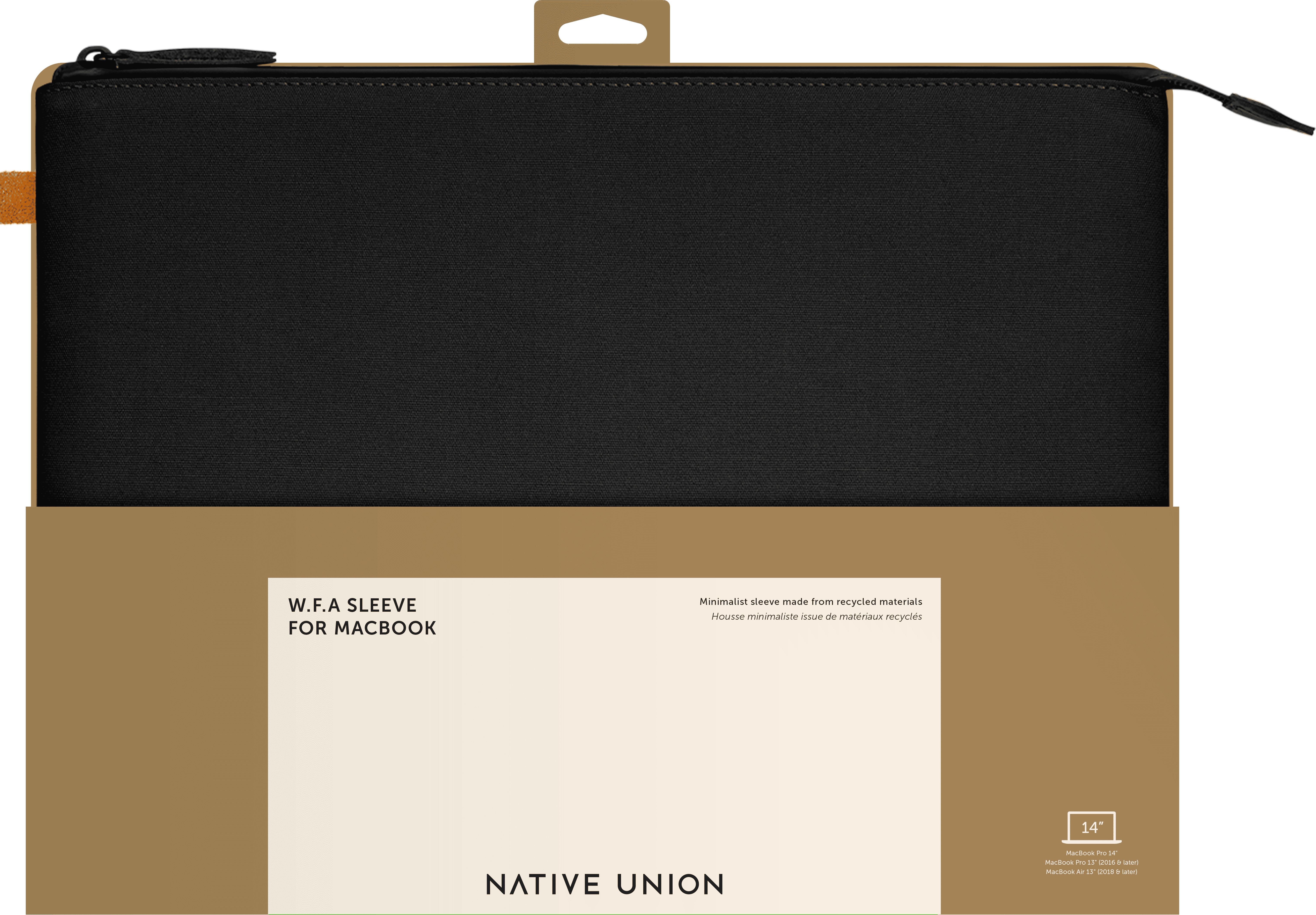 На фото изображено Чехол-конверт Native Union Stow Lite Sleeve 14", черный
