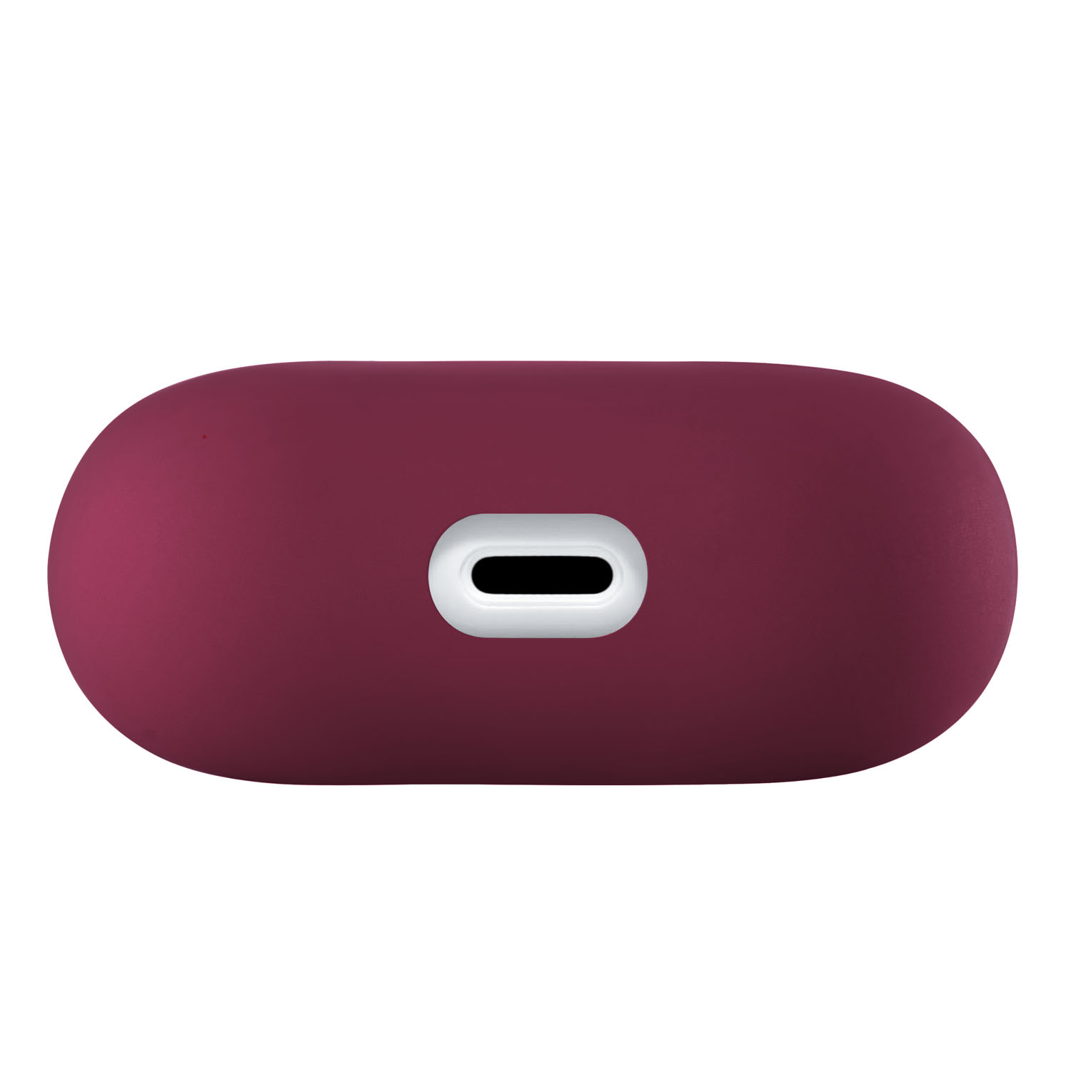 На фото изображено Ультратонкий силиконовый чехол Touch Case для AirPods 3, тёмно-фиолетовый