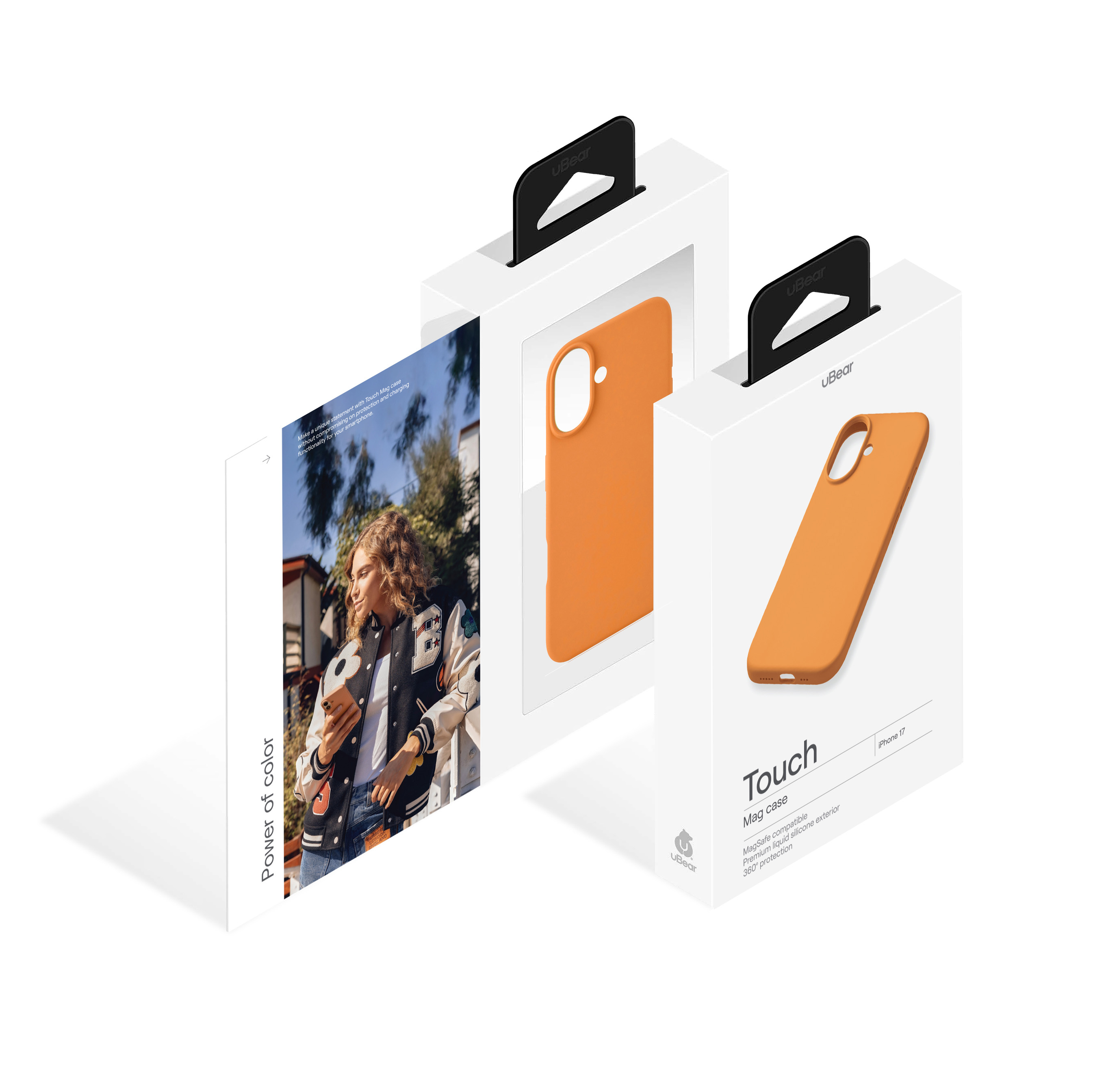 Фото Чехол защитный uBear Touch Mag Case для iPhone 17 MagSafe, оранжевый На фото изображено Чехол защитный uBear Touch Mag Case для iPhone 17 MagSafe, оранжевый