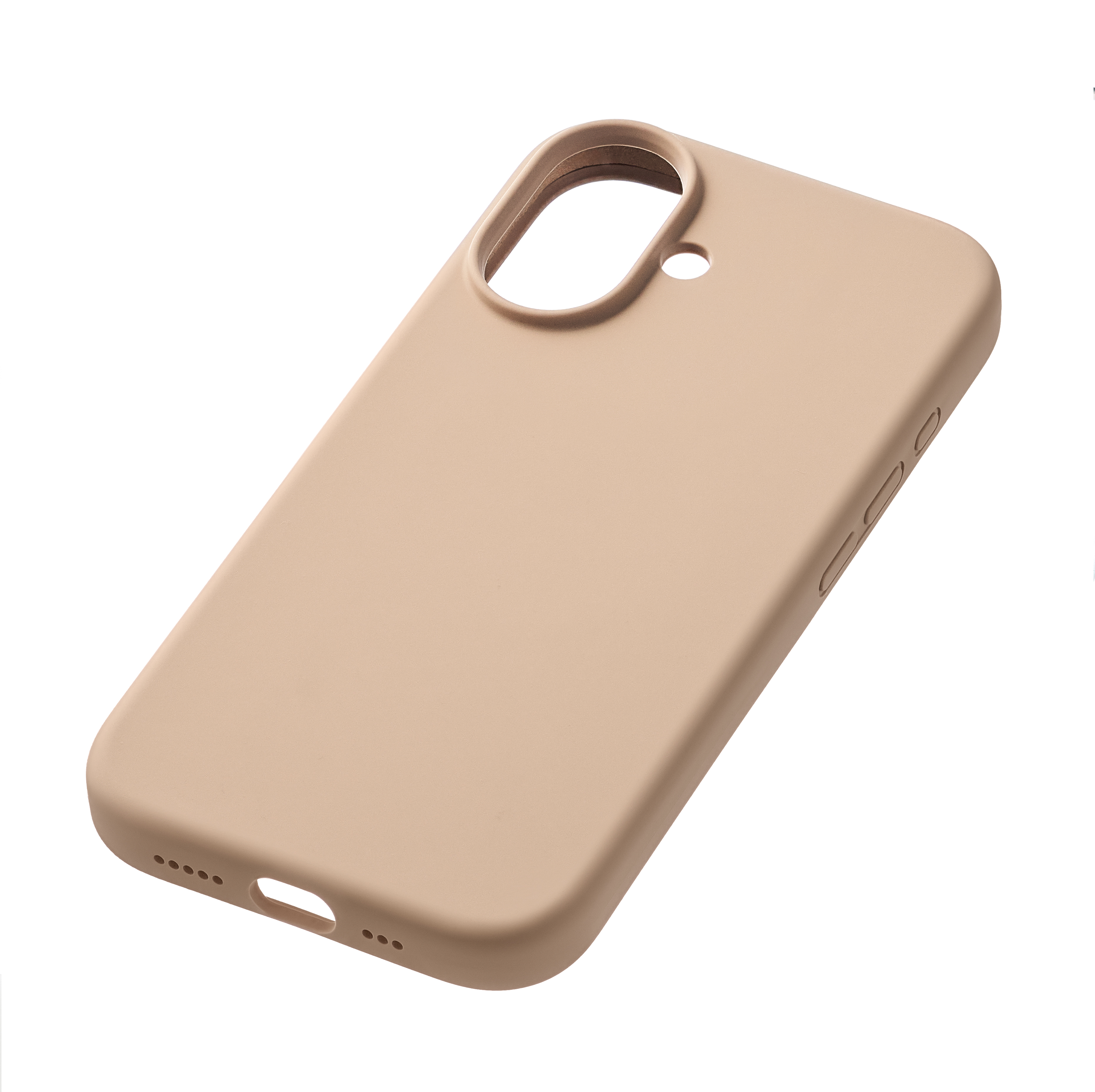 На фото изображено Чехол защитный uBear Touch Mag Case для iPhone 16, латте