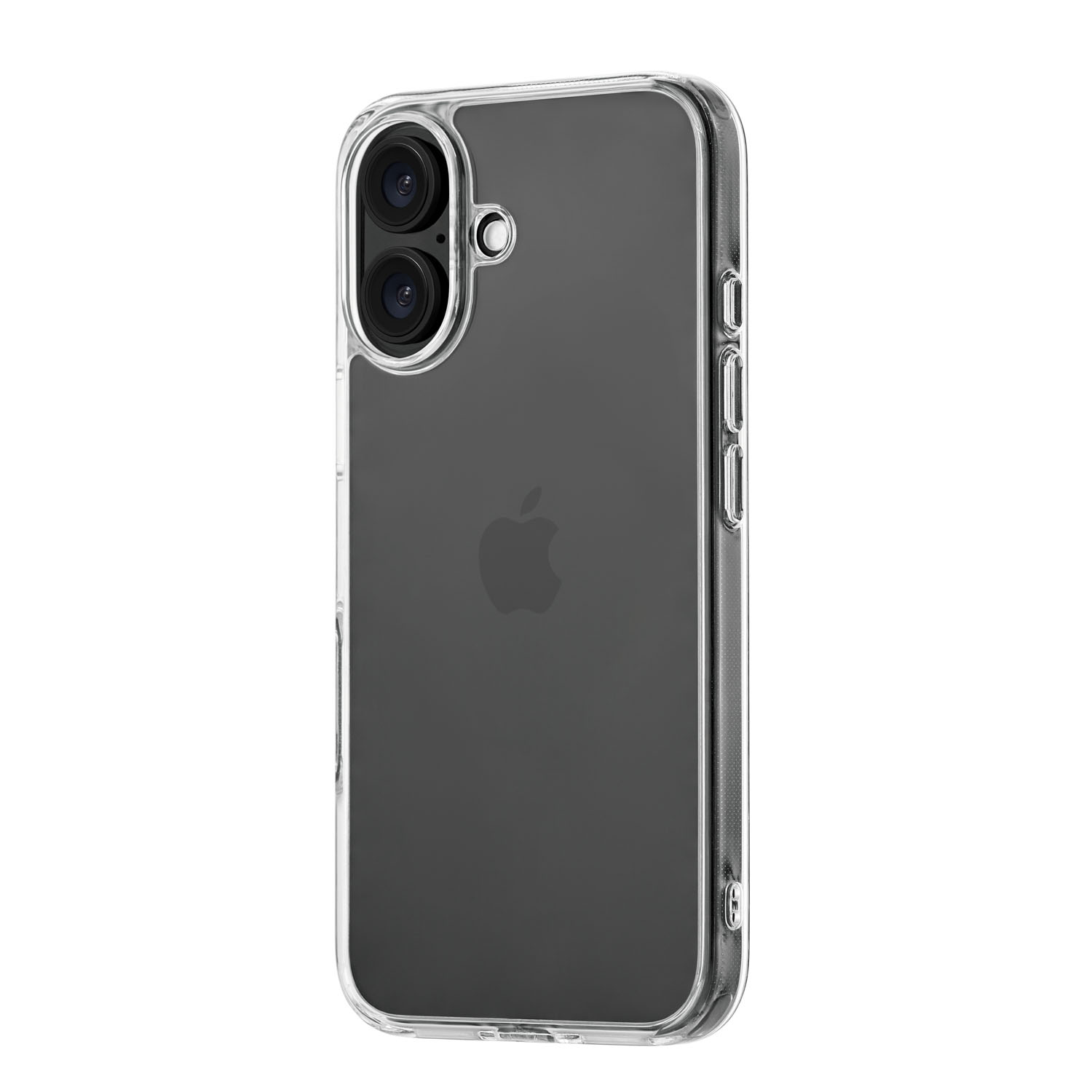 На фото изображено Чехол защитный uBear Real Case для iPhone 16, усиленный, прозрачный