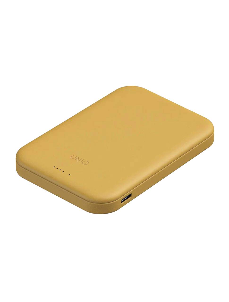 На фото изображено Внешний аккумулятор Uniq Lexa 5000 mAh, желтый