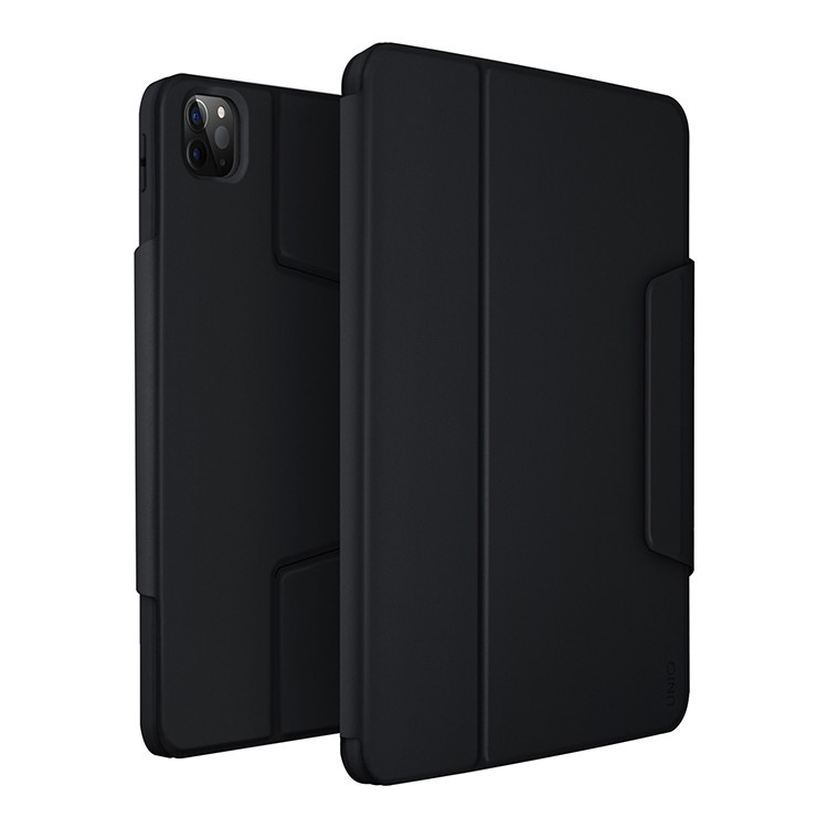 На фото изображено Чехол-подставка Uniq для iPad Pro 11/Air 10.9 Rovus Magnetic 360, черный