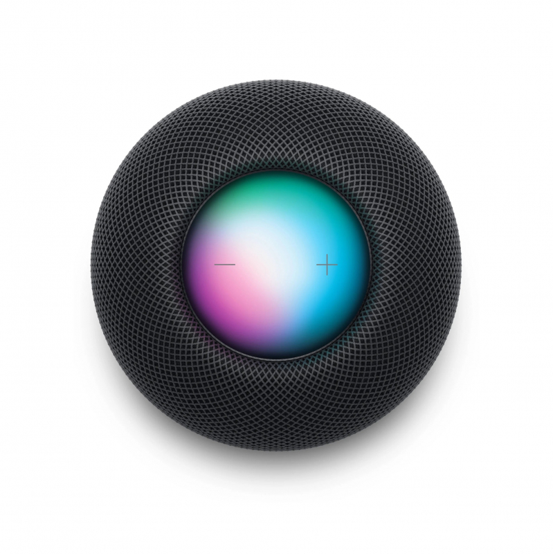 На фото изображено Умная колонка Apple HomePod mini, Серый космос