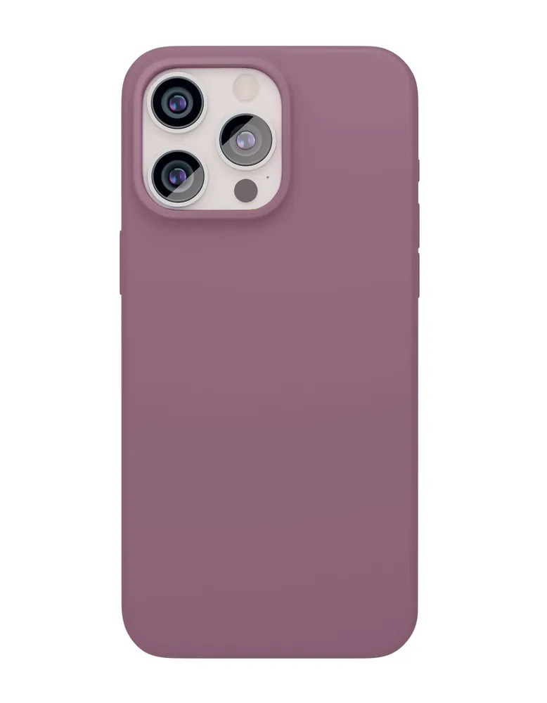 На фото изображено Чехол защитный VLP Aster Case с MagSafe для iPhone 15 Pro, пудровый