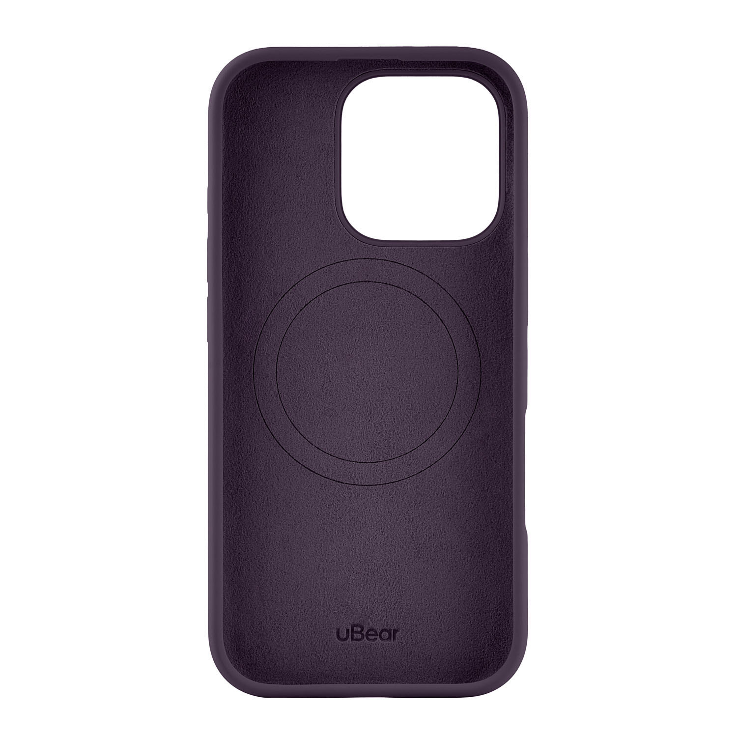 На фото изображено Чехол защитный uBear Touch Mag Case для iPhone 16 Pro, темно-фиолетовый