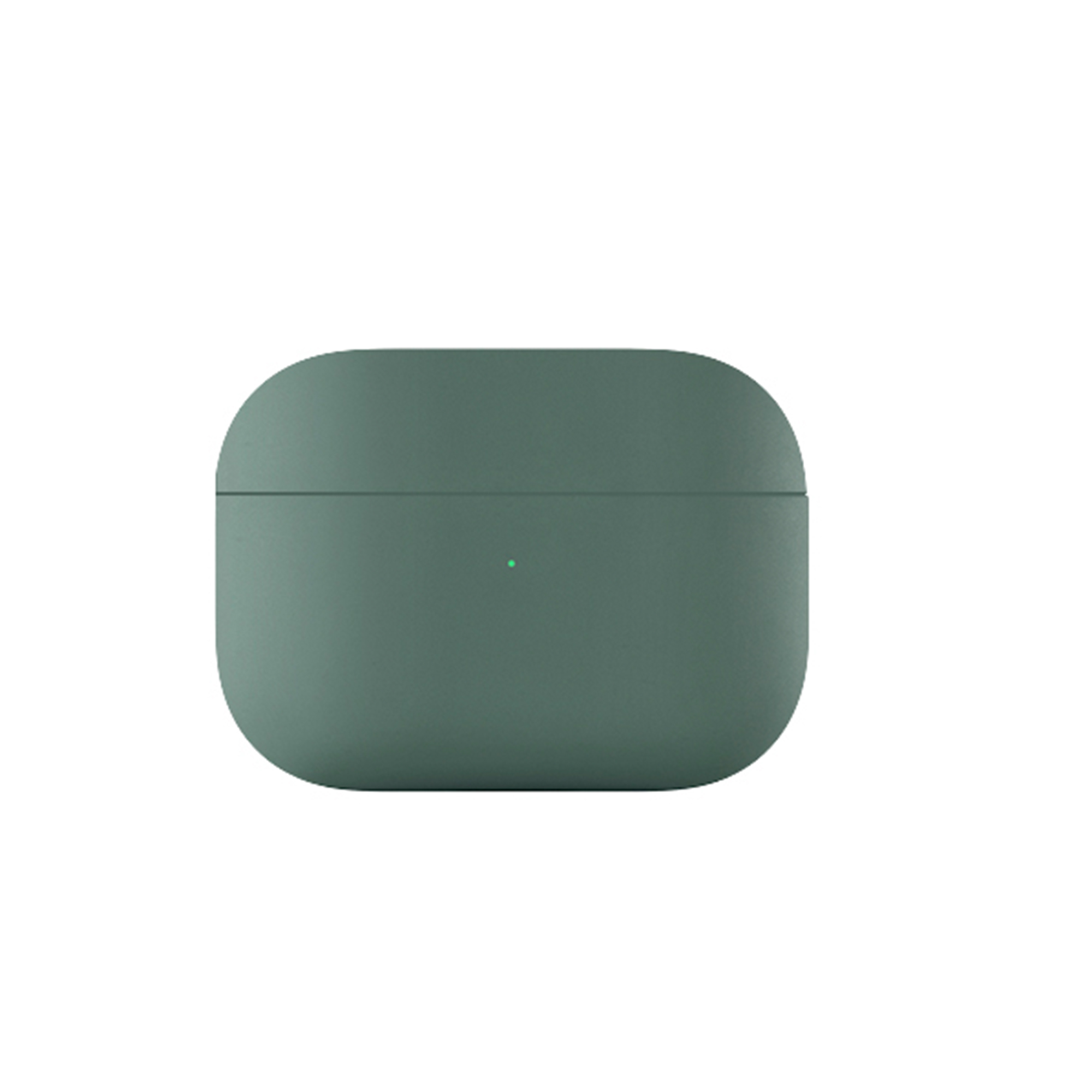 На фото изображено Ультратонкий силиконовый чехол uBear Touch Case for AirPods Pro, зелёный