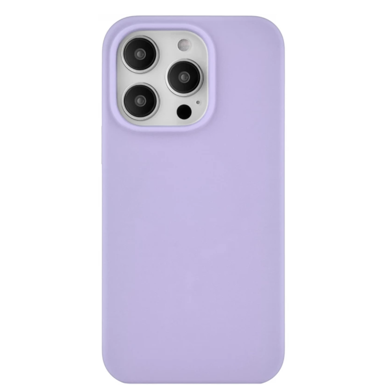 На фото изображено Чехол защитный VLP Silicone case с MagSafe для iPhone 14 Pro, сиреневый