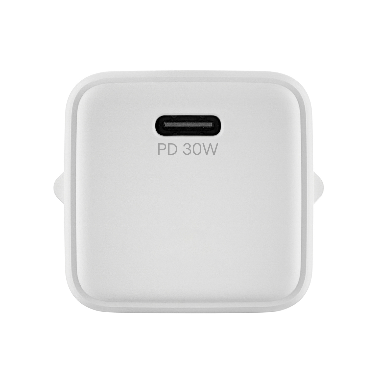 На фото изображено Cетевое зарядное устройство uBear Bridge USB-C, 30 Вт, GaN, белый