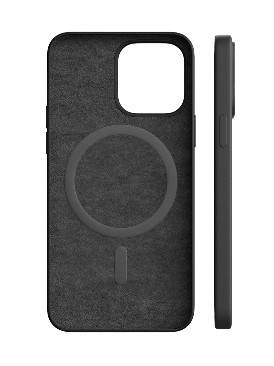 На фото изображено Чехол защитный VLP Silicone case с MagSafe для iPhone 14 Pro, черный