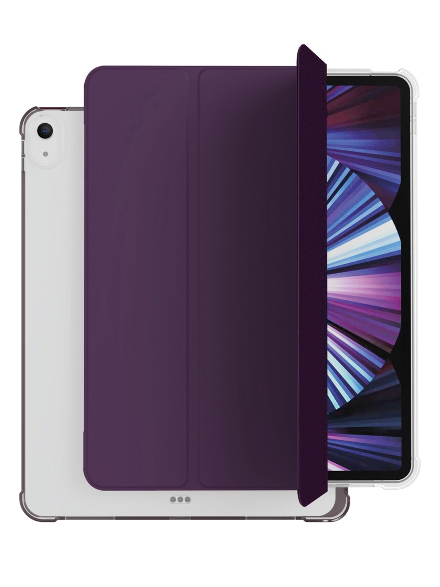 На фото изображено Чехол защитный VLP Dual Folio Case для iPad 10, темно-фиолетовый