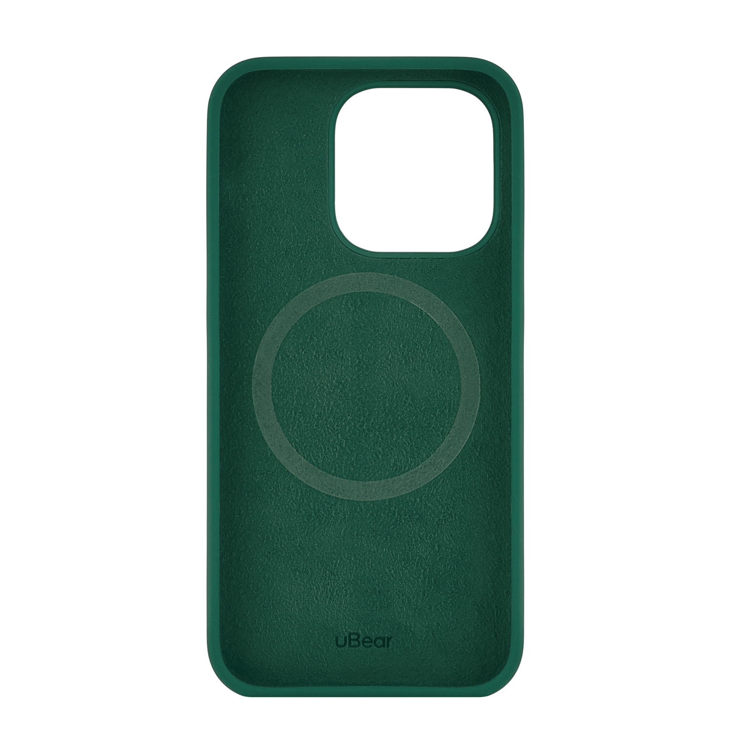 На фото изображено Чехол защитный uBear Touch Mag Case для iPhone 14 Pro, зелёный