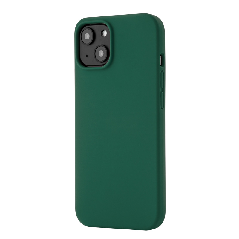 На фото изображено Чехол защитный uBear Touch Mag Case для iPhone 14, зелёный