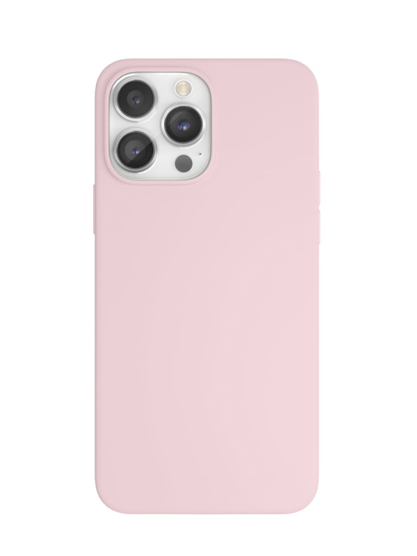 Фото Чехол защитный VLP Silicone case с MagSafe для iPhone 14 Pro, светло-розовый На фото изображено Чехол защитный VLP Silicone case с MagSafe для iPhone 14 Pro, светло-розовый