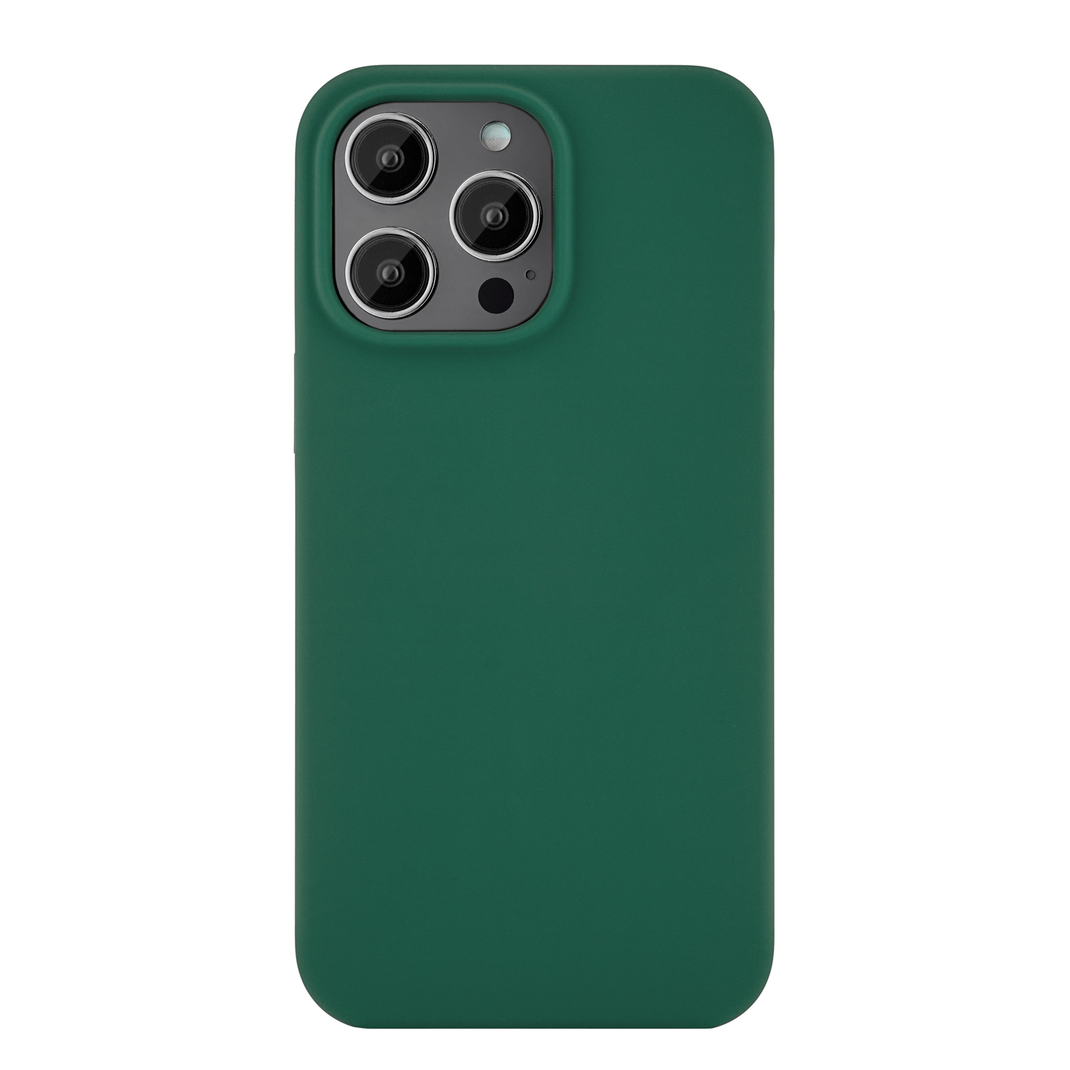 На фото изображено Чехол защитный uBear Touch Mag Case для iPhone 14 Pro Max, зелёный