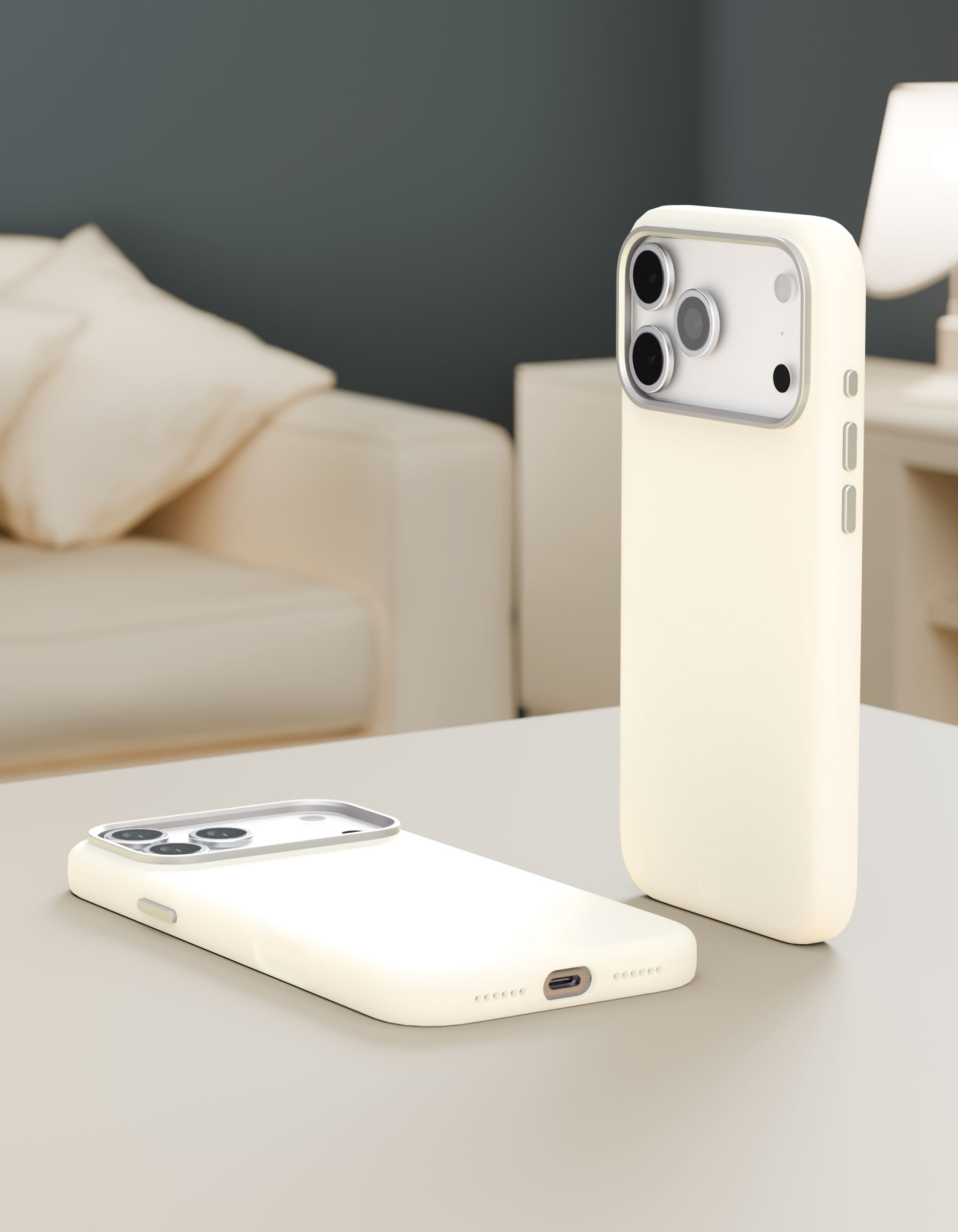 На фото изображено Чехол защитный VLP Aster Pro Case с MagSafe для iPhone 17 Pro Max, белый