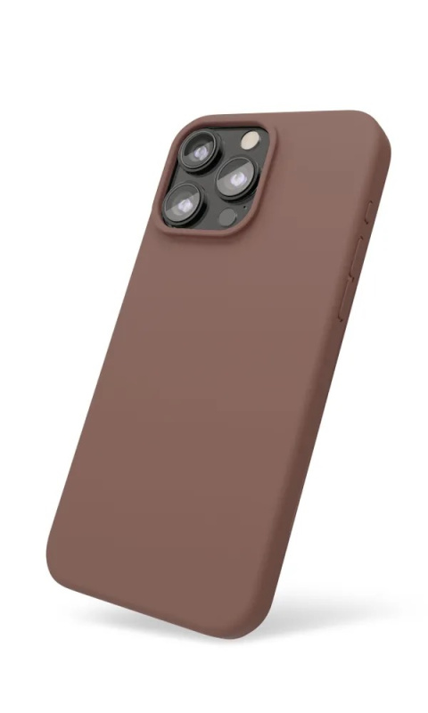 На фото изображено Чехол защитный VLP Aster Case с MagSafe для iPhone 15 Pro, моккачино