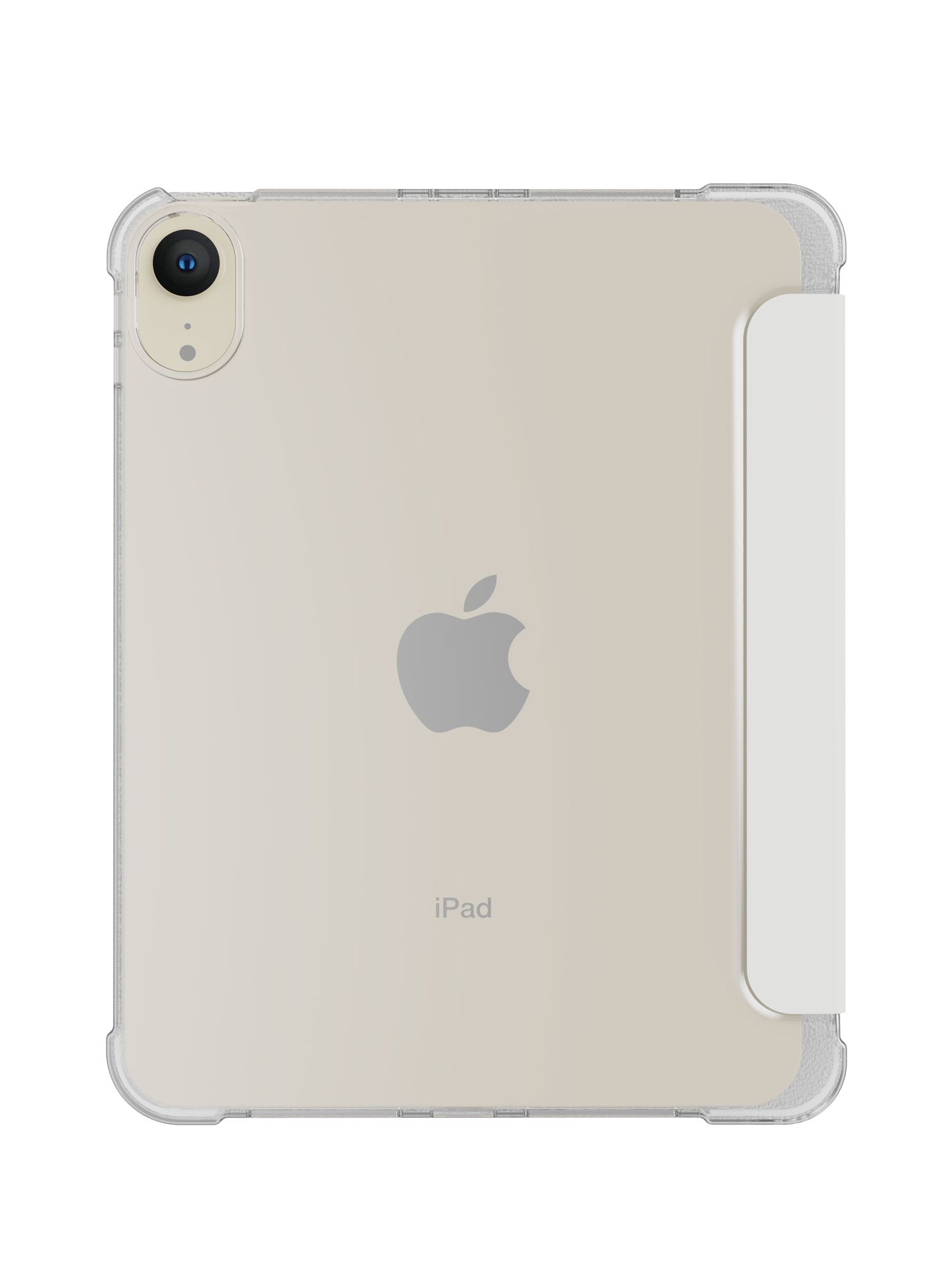 На фото изображено Чехол защитный VLP Dual Folio для iPad mini 6, белый
